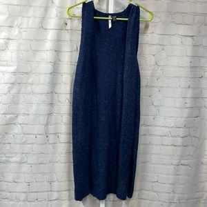 Love by Design navy speckled sweater duster vest XL open cardigan